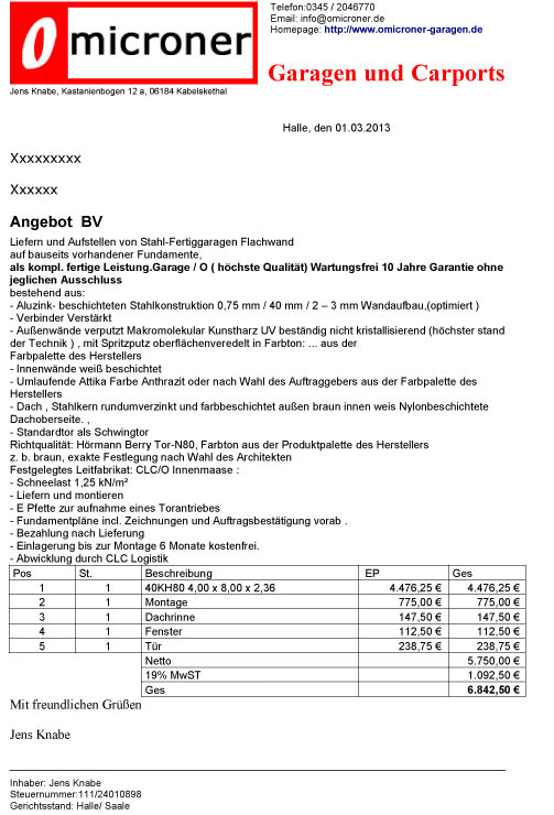 Angebot